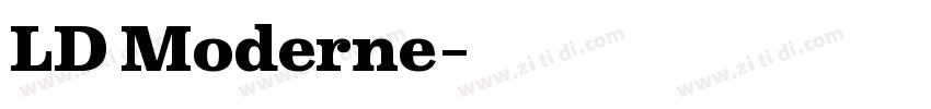 LD Moderne字体转换